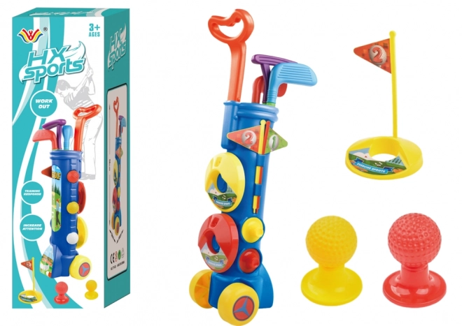 Veliki set za minigolf + golf kolica
