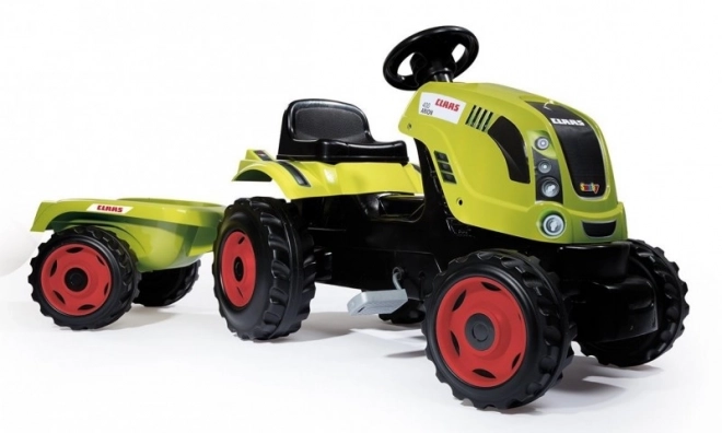 Pedalni traktor CLAAS Arion 400 s prikolicom zelen