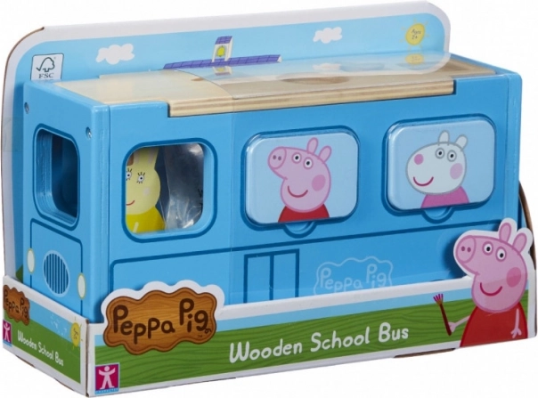 Drvena slagalica – školski autobus PRASE PEPPA