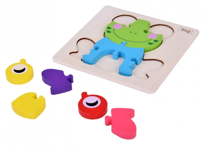 Drvene 3D puzzle žaba Montessori
