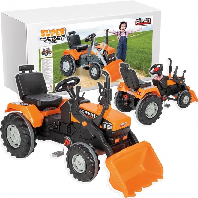Pilsan Traktor na pedale s lopatom XXL narančasti