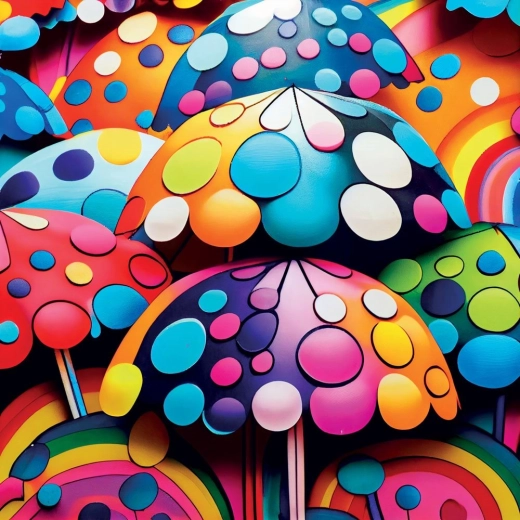 Kvadratne puzzle Šareni kišobrani 1023 dijela
