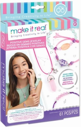 MAKE IT REAL set za izradu nakita Positive Gems – ogrlica i 3 narukvice