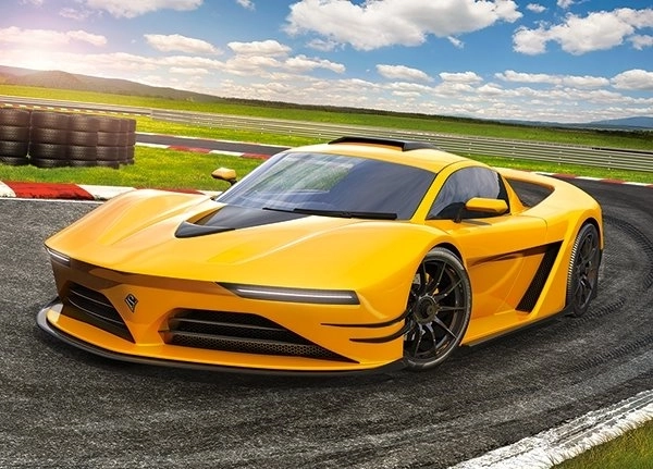 Puzzle od 120 dijelova žuti sportski automobil