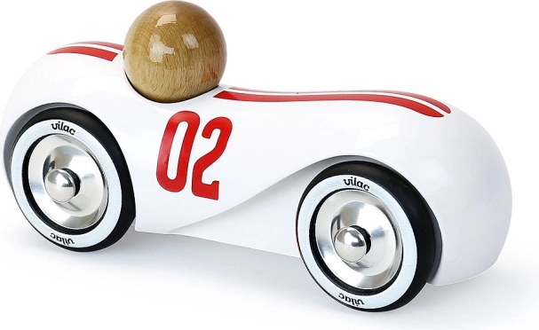 Vilac drveni trkaći auto Streamline vintage bijeli