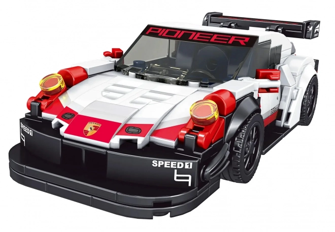 349el Set kockica sportskih automobila. Bijela