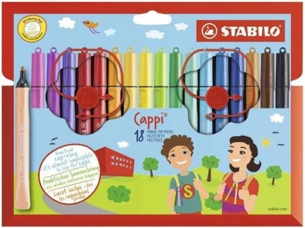 Flomasteri STABILO Cappi – set 18 kom