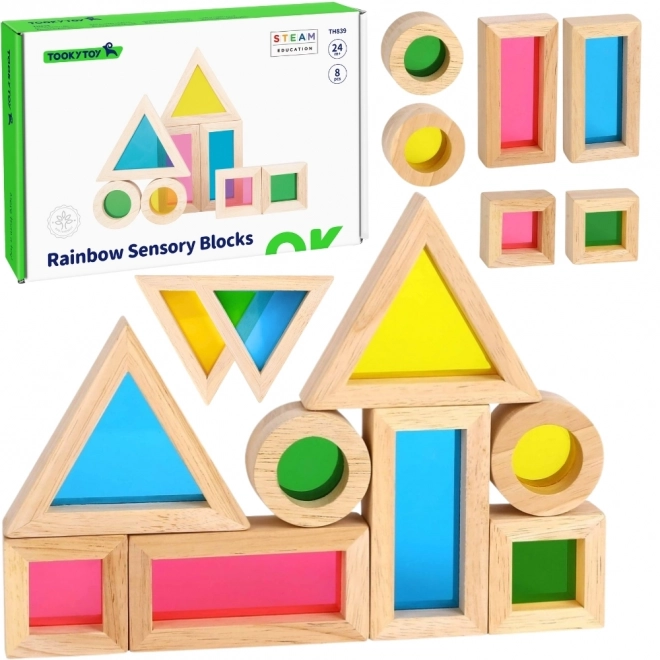 Drvene šarene zrcalne kocke TOOKY TOY