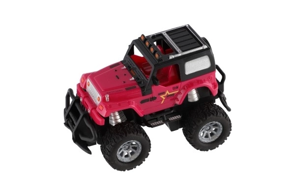 Auto RC terenac 14cm plast 27MHz na baterije sa svjetlom u kutiji 20x11x10cm