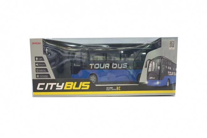 Plavi RC autobus na daljinsko upravljanje