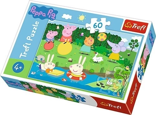 Puzzle Peppa Prasac / Peppa Pig Praznična zabava 33x22cm 60 komada u kutiji 21x14x4cm