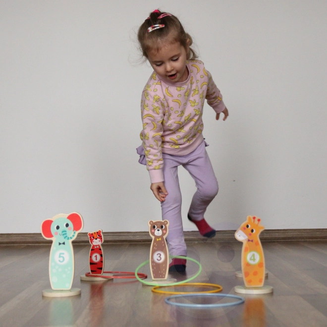 Drvena igra spretnosti Tooky Toy - gađanje mete životinjama