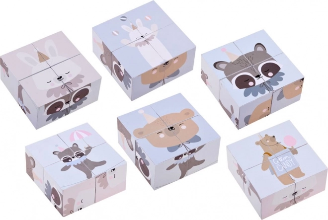 Drvene puzzle kocke sa životinjama