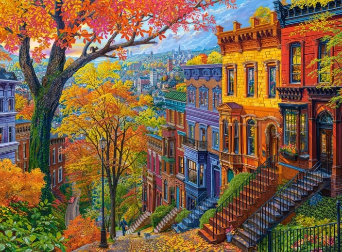 Jesenski grad puzzle 3000 dijelova
