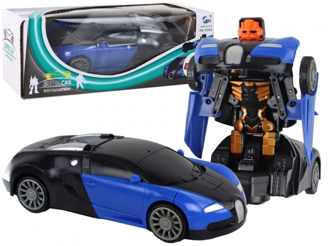 2 u 1 Bugatti Plava svjetlosna efekti Auto-Robot