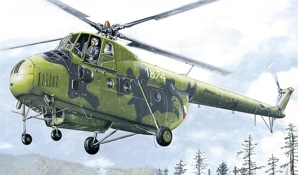 Model helikoptera Mil Mi-4 u kutiji 34x19x5,5cm