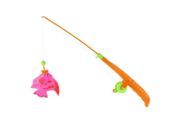 Igra riba/ribar s magnetom 3 kom+štap plastika 34 cm, miješane boje na kartonu