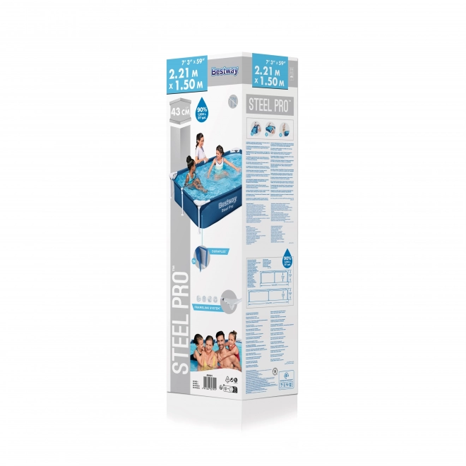 SplashJr Čelični Pro 221x150x43 BESTWAY Konstrukcija Bazen + set za popravak