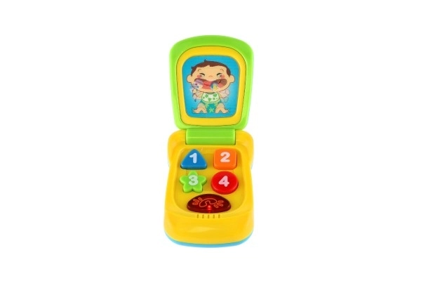 Plastični mobilni telefon 14cm na baterije sa zvukom i svjetlom na kartici 11x20x5,5cm 18m+