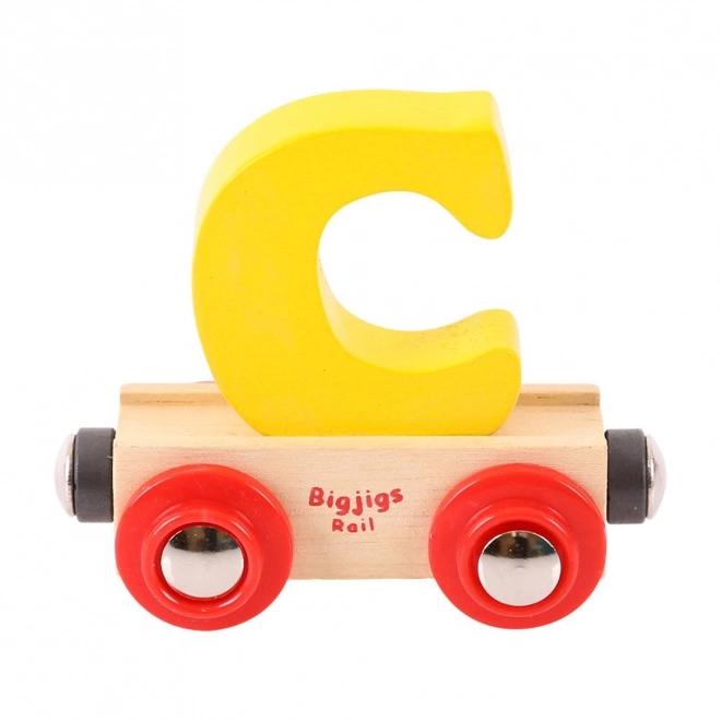 Bigjigs Rail Vagonek drvene željezničke pruge - Slovo C