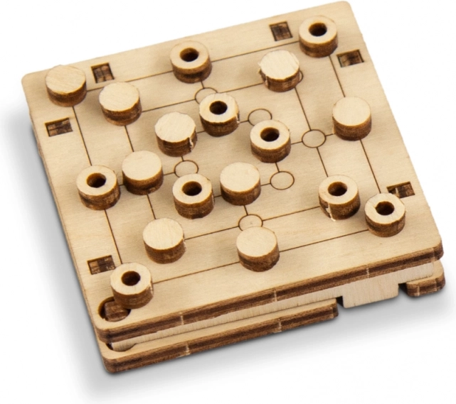 Drvena 3D slagalica – džepna društvena igra od WOODEN CITY