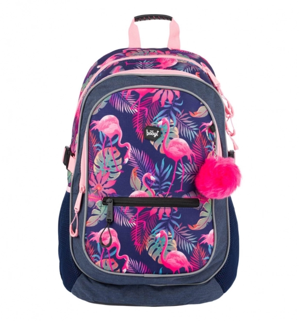 BAAGL školski ruksak Flamingo