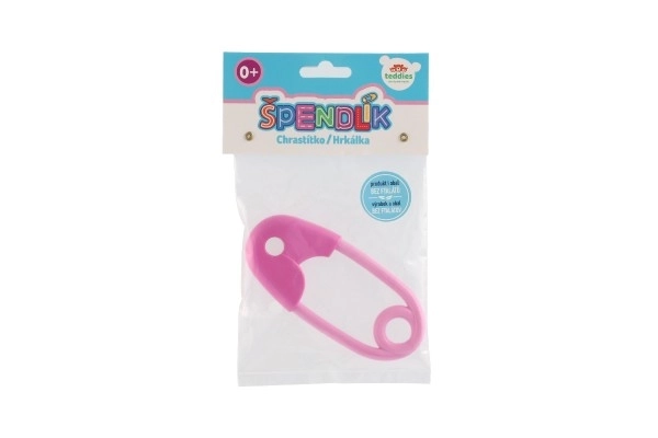 Zvečka kopča plast 12cm ružičasta 12x19cm u vrećici 0+