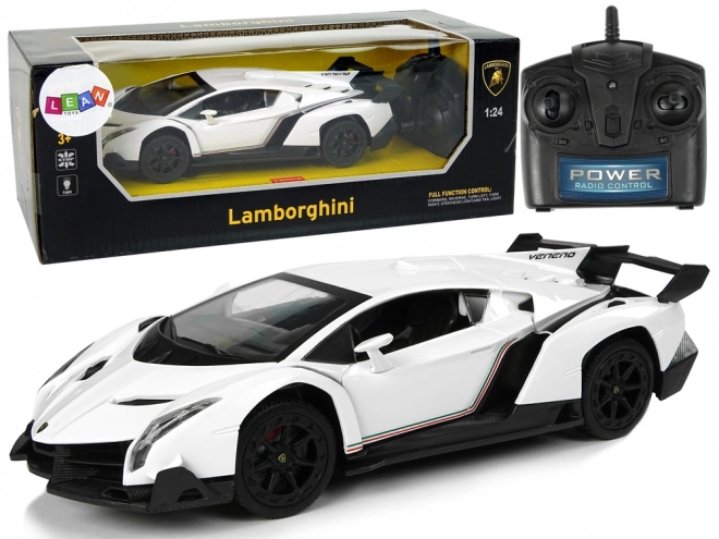 Sportski auto R/C 1:24 Lamborghini Veneno Bijela 2.4 G Svjetla