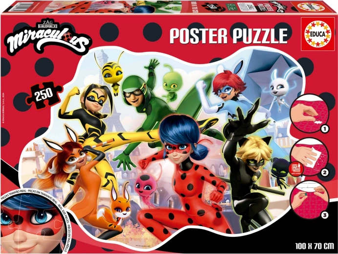 Poster slagalica Čudesni Spiderman i crna mačka 250 dijelova