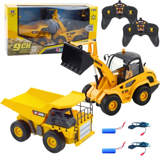 RC građevinski set utovarivač i kiperi 1:24 2u1