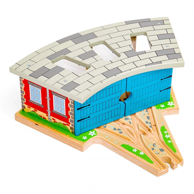 Bigjigs Rail Trostruko skladište s vratima