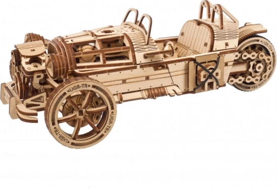 Ugears drvena mehanička 3D slagalica – tricikl UGR-S