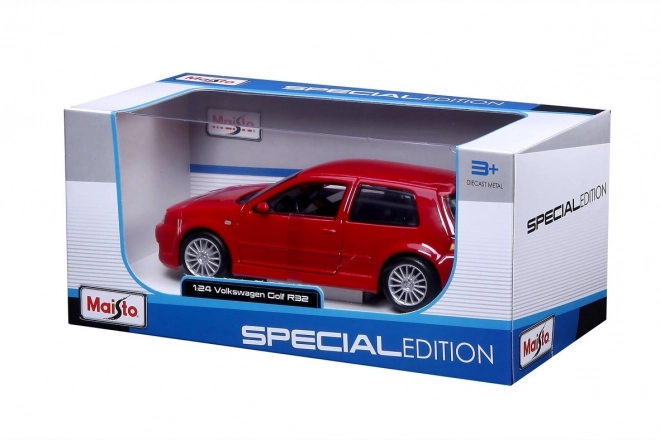 Model automobila Volkswagen Golf R32 Maisto posebna edicija 1:24 crveni