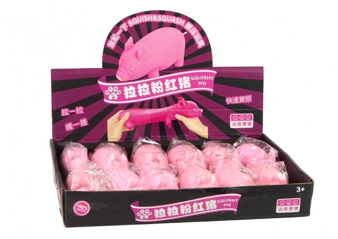 Elastična ružičasta squishy igračka svinjica