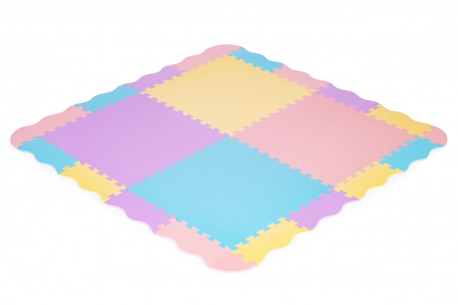 Šarena pjenasta podloga za djecu s ogradom 141,5x141,5 cm 24 komada IPLAY