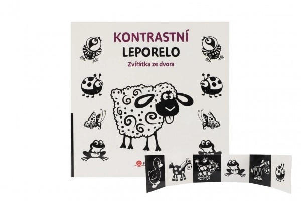 Knjiga Kontrastno Leporelo Životinje iz dvorišta 15,5x15cm 0m+