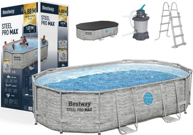Samonosni bazen Bestway Power Steel Swim Vista 427 x 250 x 100 cm