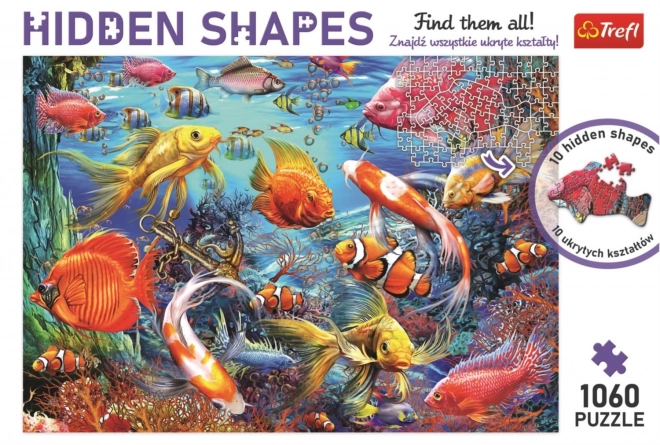 TREFL Puzzle Skriveni Oblik: Podvodni Život 1060 komada