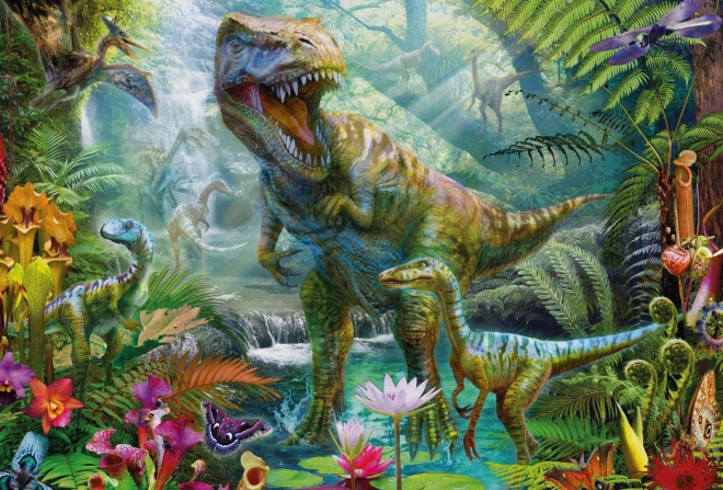 SCHMIDT Puzzle Dinosauri 4u1 u metalnom kovčegu (60,60,100,100 dijelova)