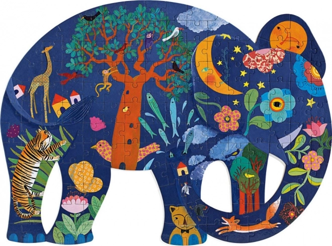 DJECO Obrysne puzzle Slon 150 dijelova
