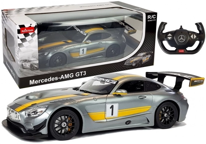 R/C auto Mercedes-AMG GT3 Rastar 1:14 sivo na daljinsko upravljanje