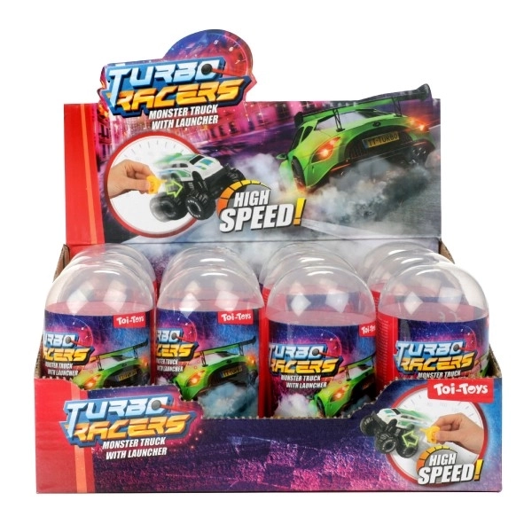 Auto terensko mini sa starterom plast 4cm u plastičnom jajetu 5x10cm 12ks u kutiji