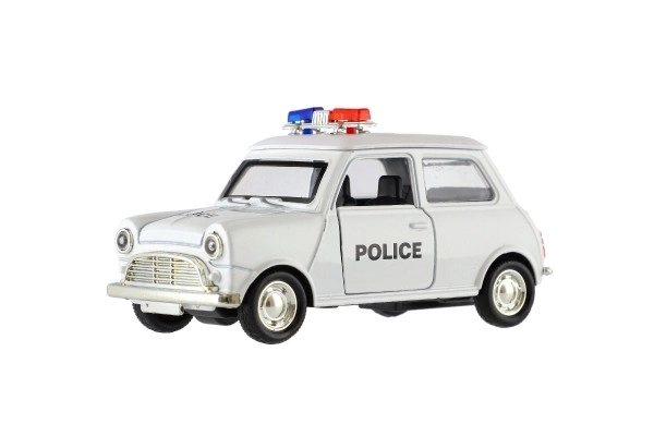 Auto policija retro 11cm metal / plast na povratni pogon na baterije sa svjetlom 4 vrste