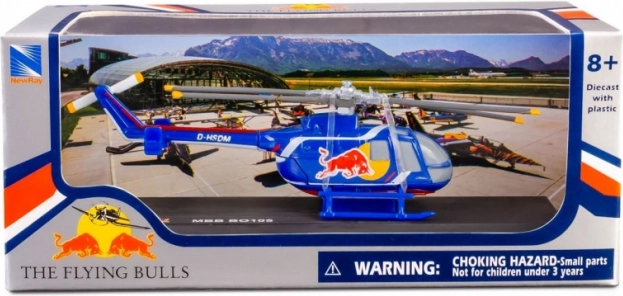 Metalni model helikoptera MBB BO 105 THE FLYING BULLS 1:90