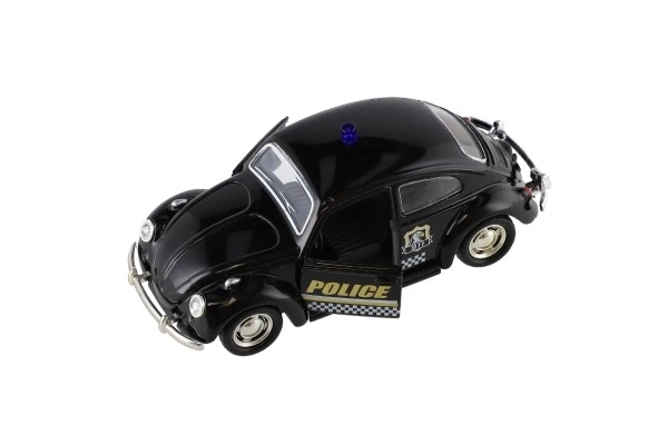 Auto policija retro 11cm metal / plast na povratni pogon na baterije sa svjetlom 4 vrste