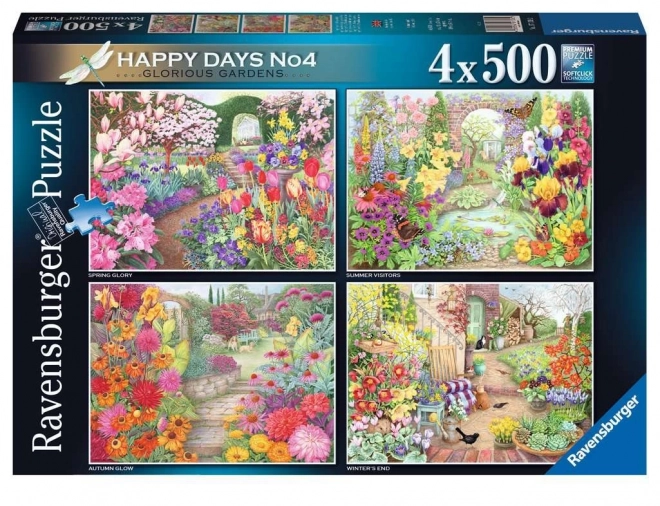 RAVENSBURGER Puzzle Prekrasni vrtovi 4x500 dijelova