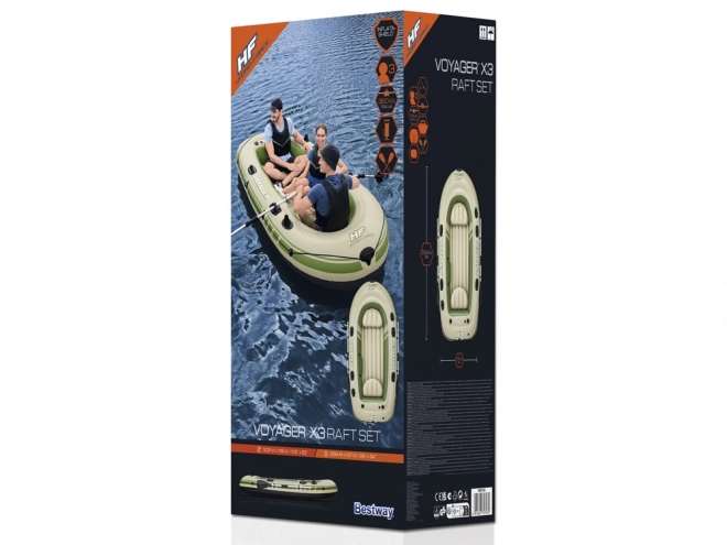 Nafukovací čamac za 3 osobe s veslima Voyager X3