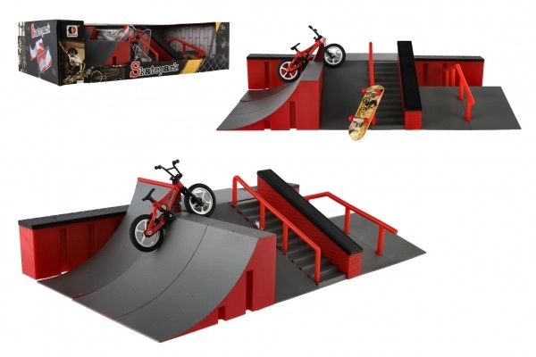 Skatepark - rampe, prsteni bicikl i skateboard