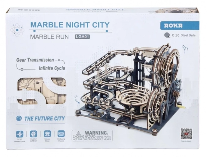 Kuglična staza Night City - 3D drvena građevina