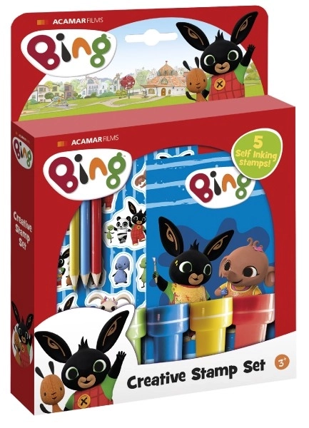 Set pečata i naljepnica Bing Bunny u kutiji 18x25x3,5cm